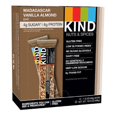 Kind Nuts & Spices Bars, Madagascar Vanilla Almond | Vitacost.com/blog