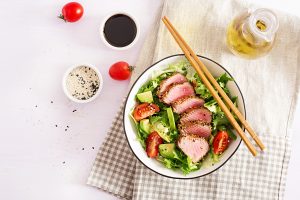 Top View of Seared Tuna Salad | Vitacost Blog