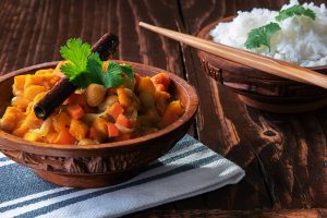 Homemade Healthy Vegan Slow Cooker Turmeric-Veggie Bowl