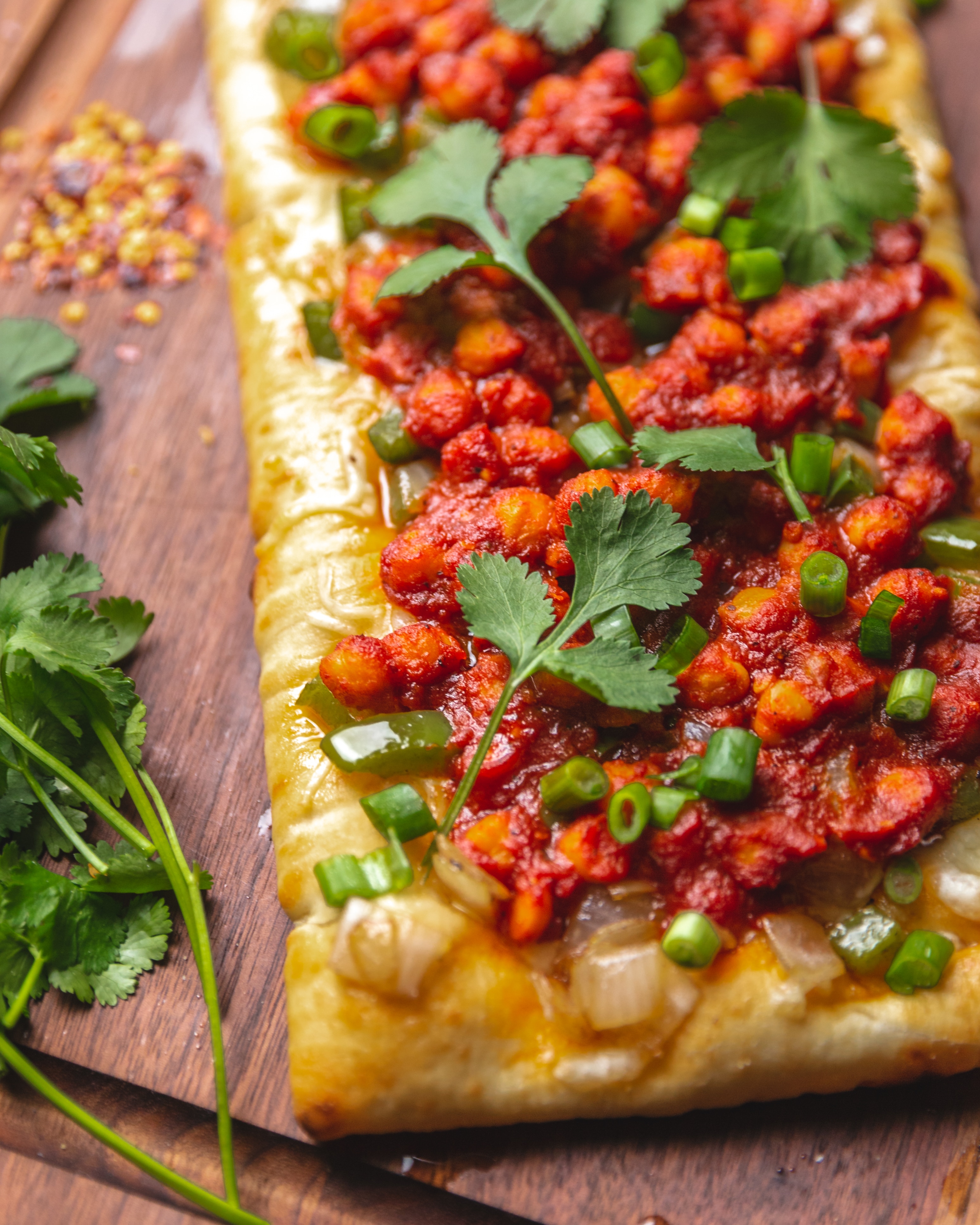 IndianInspired Vegan Flatbread Pizza The Upside by