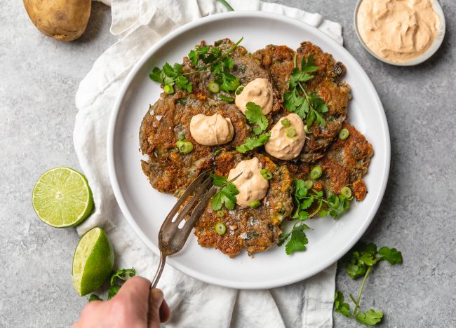 Homemade Irish Potato Pancakes with Chipotle Yogurt Sauce | Vitacost.com/Blog
