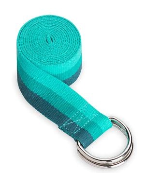 How to Do Yoga at Home For Beginners & Beyond Gaiam Tri-Color Teal Yoga Strap | Vitacost.com/Blog