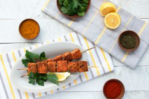 Homemade Grilled Salmon Skewers with Turmeric Rub | Vitacost.com/Blog