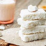 Stack of No-Bake Coconut Keto Bars | Vitacost.com/blog