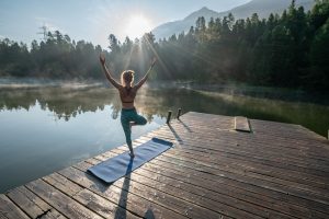 Woman Practicing Yoga Outdoors | Vitacost.com/Blog
