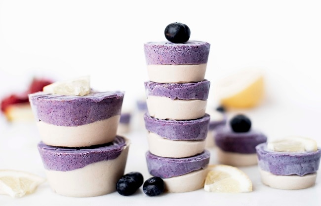 Stacks of Berry Lemonade Vegan Freezer Fudge Cups | Vitacost.com/blog