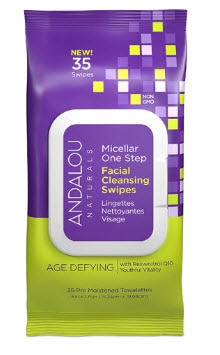 Andalou Naturals Age Defying Micellar One Step Facial Cleansing Swipes | Vitacost.com/blog