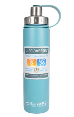 EcoVessel Boulder TriMax Insulated Stainless Steel Water Bottle | Vitacost.com/blog