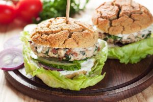 Grilled Turkey Burgers on Buns with Toppings | Vitacost.com/blog
