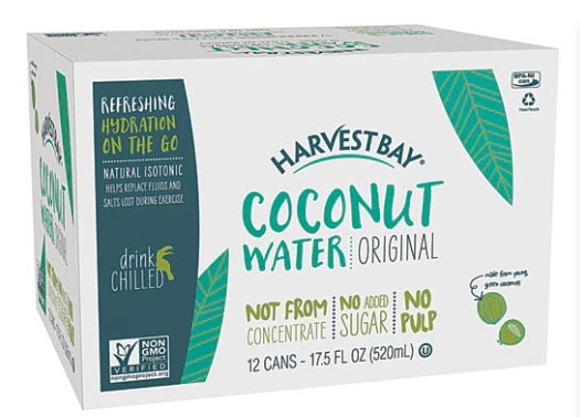 Harvest Bay Coconut Water Canned Original | Vitacost.com/blog