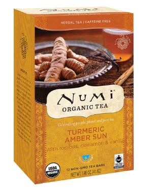 Numi Organic Turmeric Tea Amber Sun  | Vitacost.com/blog