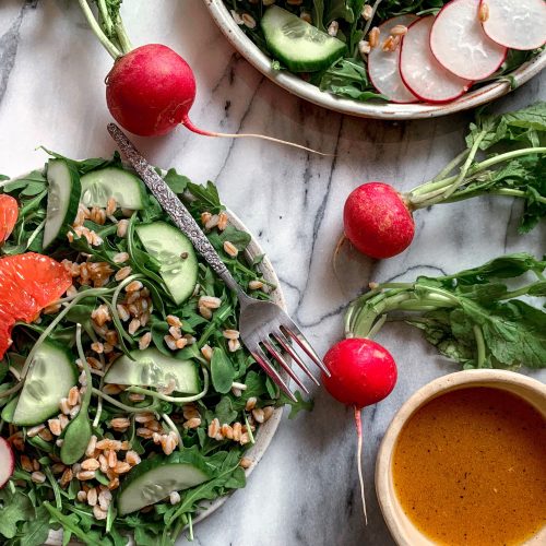 Farro Salad with Arugula and Grapefruit Vitacost Blog