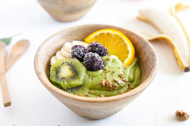 Homemade Citrus Smoothie Bowl with Spinach and Cauliflower | Vitacost.com/Blog