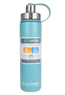 EcoVessel Boulder TriMax Insulated Stainless Steel Water Bottle  | Vitacost.com/blog