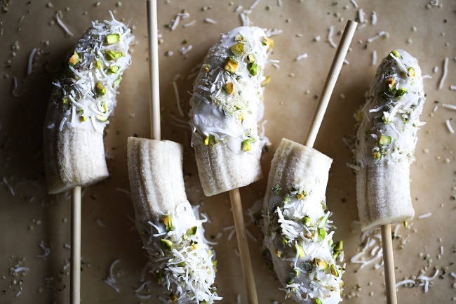 Homemade Frozen Coconut Crunch Banana Pops | Vitacost.com/Blog