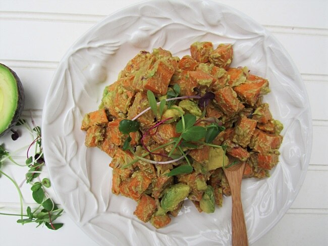 Homemade Roasted Sweet Potato Salad Recipe with Avocado | Vitacost Blog