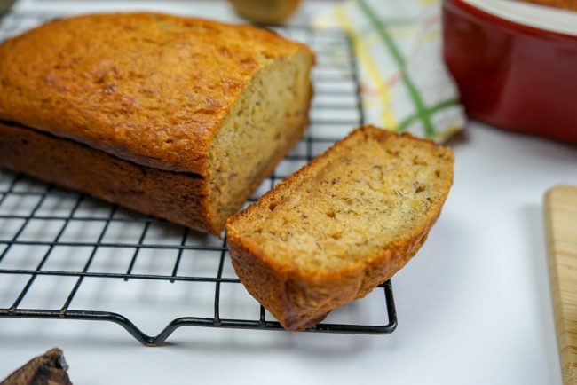 Tropical Pineapple-Banana Bread  Close Up of Sliced Banana-Pineapple Bread | Vitacost Blog