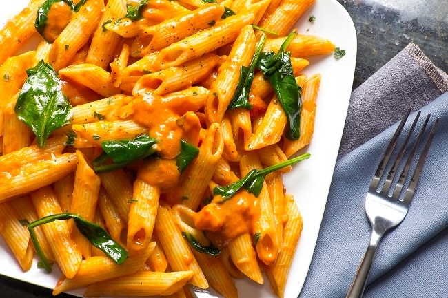 Whole Grain Penne with Pumpkin Pasta Sauce | Vitacost.com/Blog