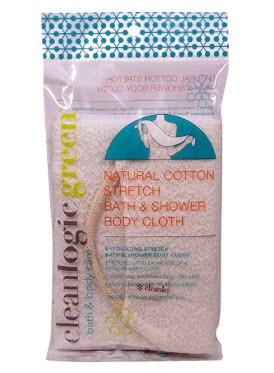 Cleanlogic Natural Cotton Stretch Bath & Shower Body Cloth | Vitacost.com/blog