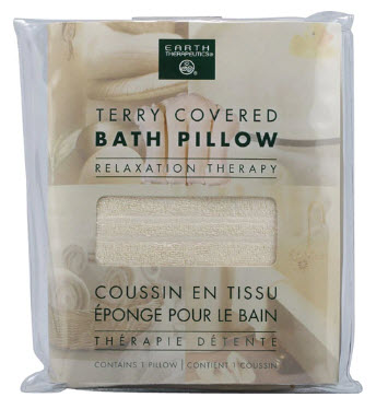 Earth Therapeutics Terry Covered Bath Pillow Natural  | Vitacost.com/blog