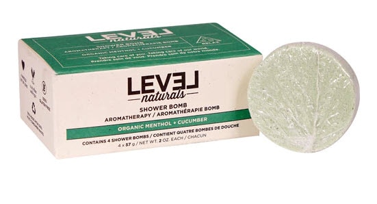 Level Naturals Shower Bombs Organic Menthol plus Cucumber | Vitacost.com/blog