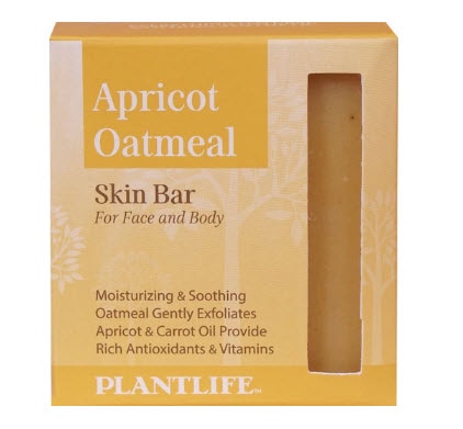 Plantlife Skin Bar Soap for Face and Body Apricot Oatmeal | Vitacost.com/blog
