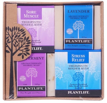 Plantlife Therapeutic Mineral Bath Salt Top 4 Pack Combo Soap Sore Muscle Detox Relax & Stress | Vitacost.com/blog