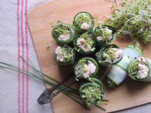 Homemade Keto Salmon Cucumber Roll