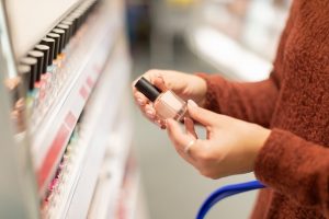 Woman Shopping for Non-Toxic Nail Polish at Store | Vitacost.com/Blog