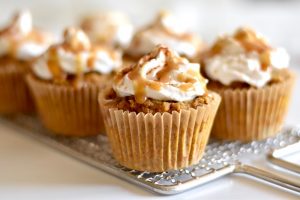 Homemade Gluten-Free Pumpkin Spice Cupcakes with Coconut Cream Frosting & Date Caramel Drizzle | Vitacost.com/Blog