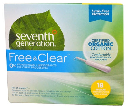 Seventh Generation Free & Clear Certified Organic Cotton Tampons | Vitacost.com/blog
