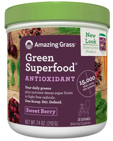 Amazing Grass Green SuperFood® Berry ORAC Drink Powder | Vitacost.com/Blog
