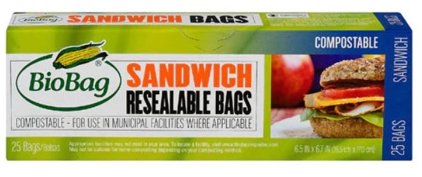Biobag Resealable Sandwich Bags | Vitacost.com/Blog