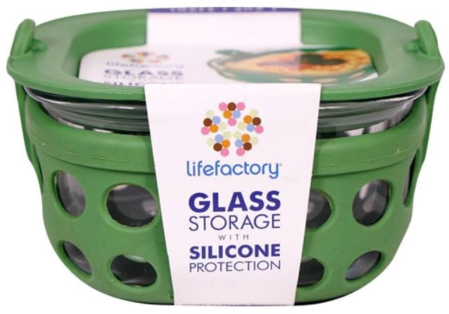 Lifefactory - 1 Cup Glass Food Storage-Grass Green