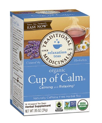 Traditional Medicinals Organic Cup Of Calm® Herbal Tea | Vitacost.com/blog
