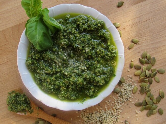 Homemade Vegan Pumpkin Seed & Hemp Seed Pesto | Vitacost.com/Blog