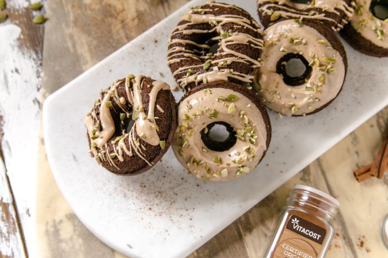 Baked Gingerbread Donuts Baked Gingerbread Donuts on White Platter | Vitacost.com/blog