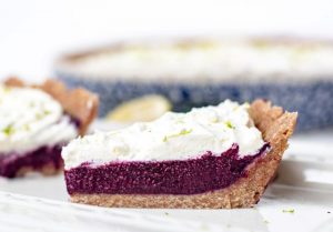 Slice of Blueberry Lime Pie with Whipped Cream | Vitacost.com/blog