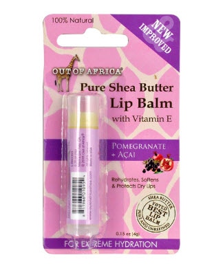 Out Of Africa Pure Shea Butter Lip Balm Pomegranate plus Acai  | Vitacost.com/blog