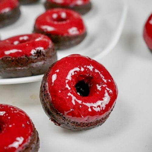 Vegan Hibiscus-Glazed Cocoa Cake Donuts | Vitacost.com/Blog