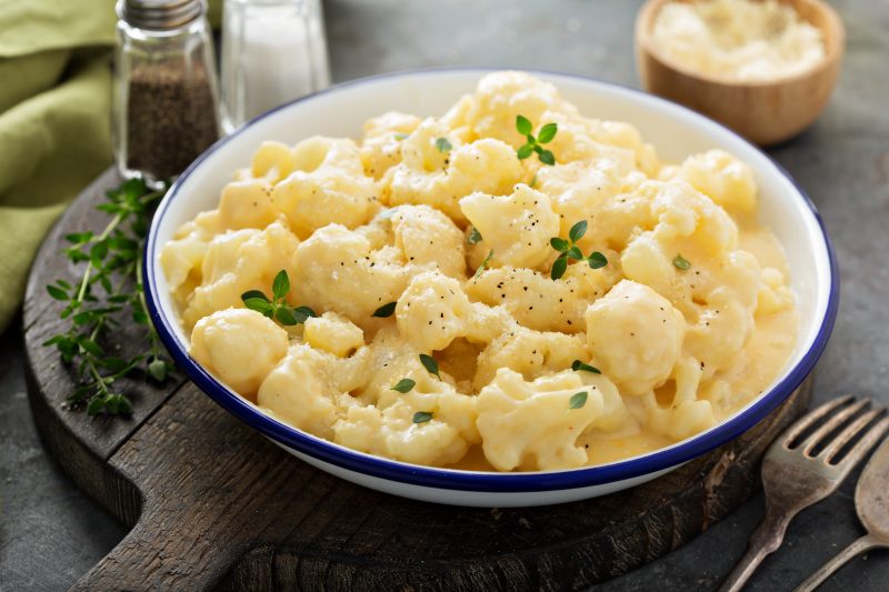 Keto Cauliflower “Mac” & Cheese with Collagen