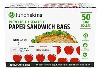 Lunchskins Recyclable + Sealable Paper Sandwich Bags | Vitacost.com/blog