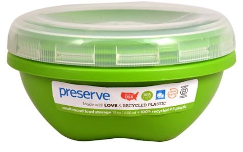 Preserve Small Round Apple Green Food Storage Container | Vitacost.com/Blog