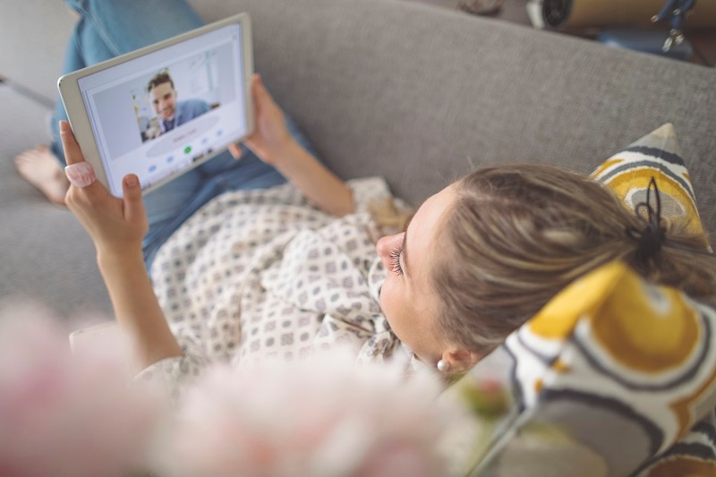 Woman at Home on Video Call with Family Member | Vitacost.com/Blog
