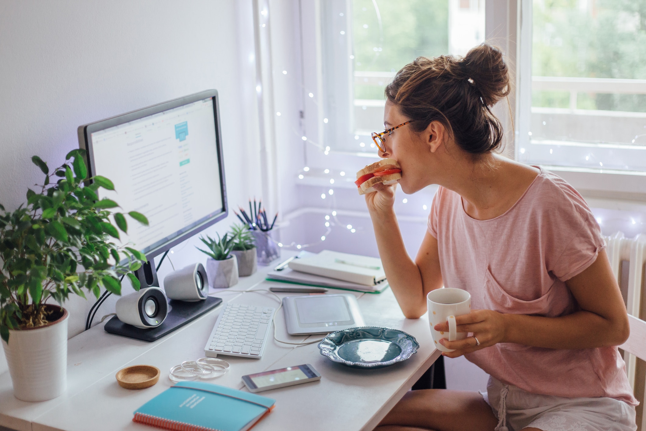 Woman Being Productive While Working From Home | Vitacost.com/Blog