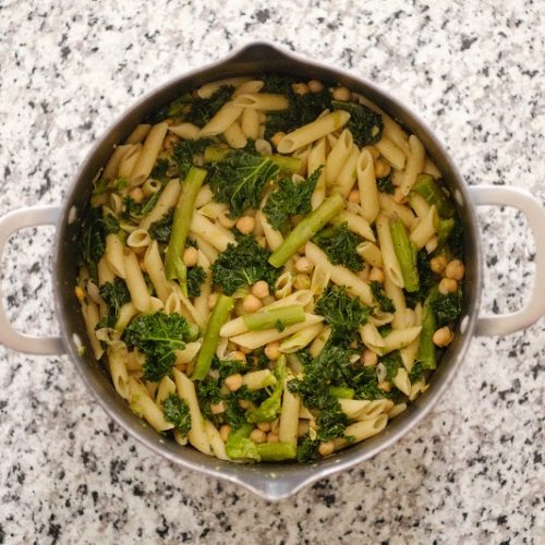 Homemade Pasta Primavera with Kale and Chickpeas | Vitacost.com/Blog