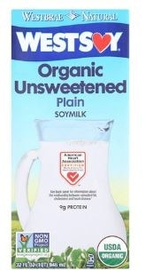Westsoy Organic Unsweetened Soymilk | Vitacost.com/Blog