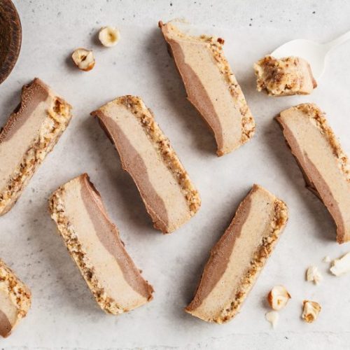 Top View of Rectangle-Shaped Layered Cheesecake Slices | Vitacost Blog