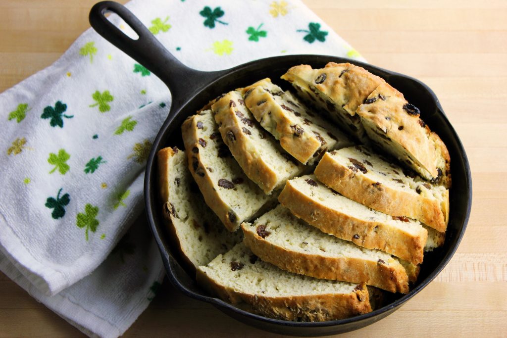 Top View of Irish Soda Bread in Iron Skillet | Vitacost Blog