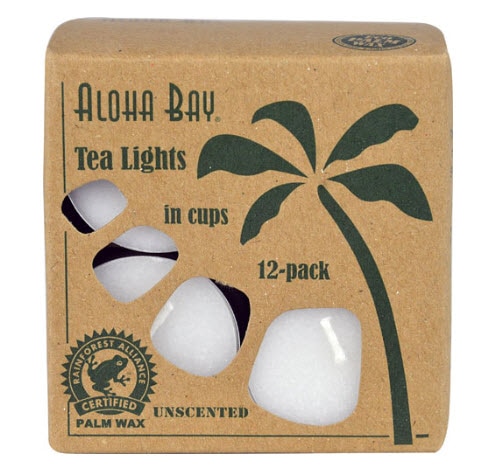 Aloha Bay Palm Wax Tea Lights In Cups Unscented | Vitacost.com/blog